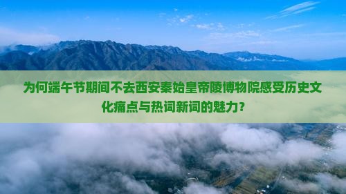 为何端午节期间不去西安秦始皇帝陵博物院感受历史文化痛点与热词新词的魅力？