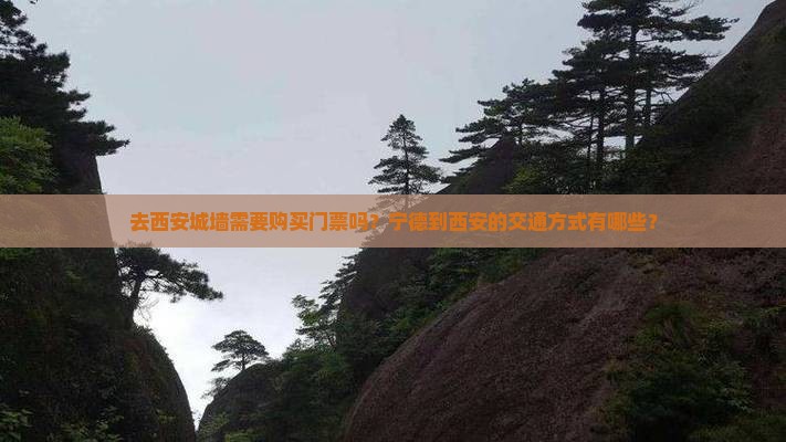 去西安城墙需要购买门票吗？宁德到西安的交通方式有哪些？