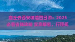 商丘去西安城墙四日游
