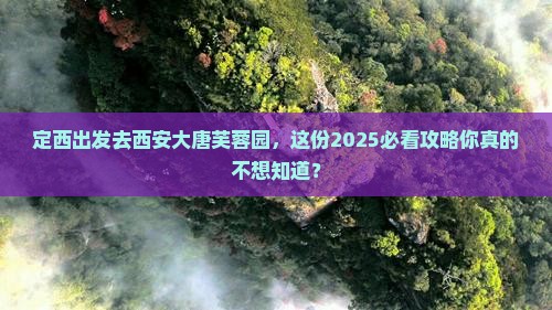 定西去西安大唐芙蓉园团体旅游