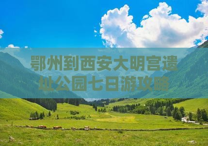 鄂州到西安大明宫国家遗址公园七日游