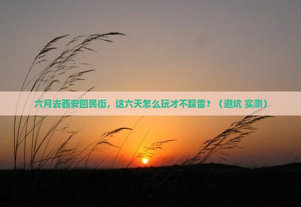 六月到西安回民街六日游