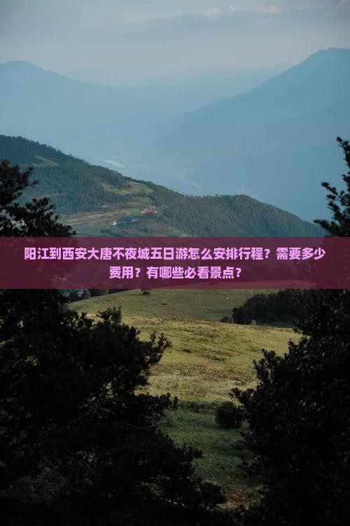 阳江到西安大唐不夜城五日游怎么安排行程？需要多少费用？有哪些必看景点？