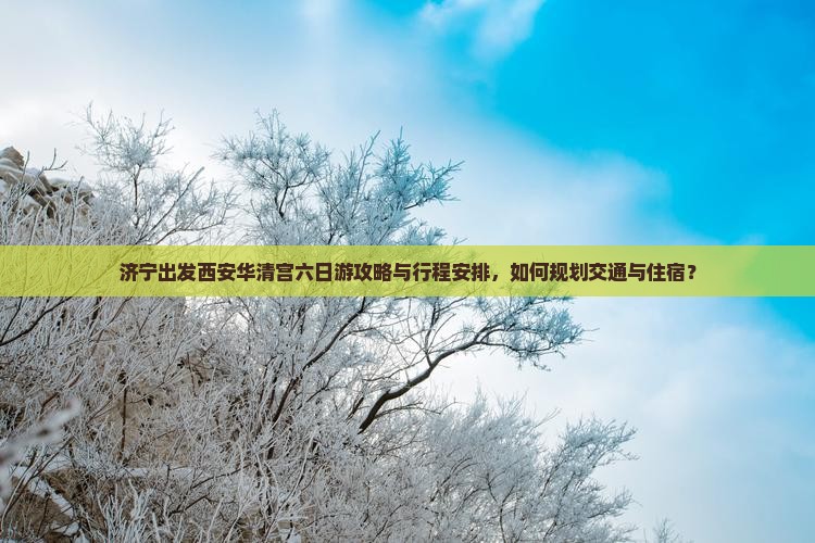 济宁出发西安华清宫六日游攻略与行程安排，如何规划交通与住宿？