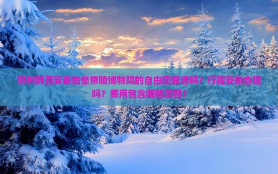 鄂州到西安秦始皇帝陵博物院的自由团靠谱吗？行程安排合理吗？费用包含哪些项目？