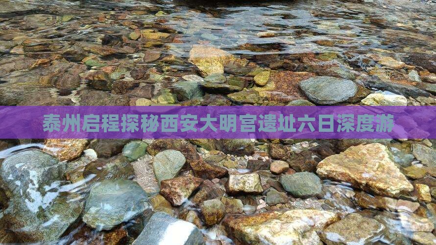 泰州启程探秘西安大明宫遗址六日深度游