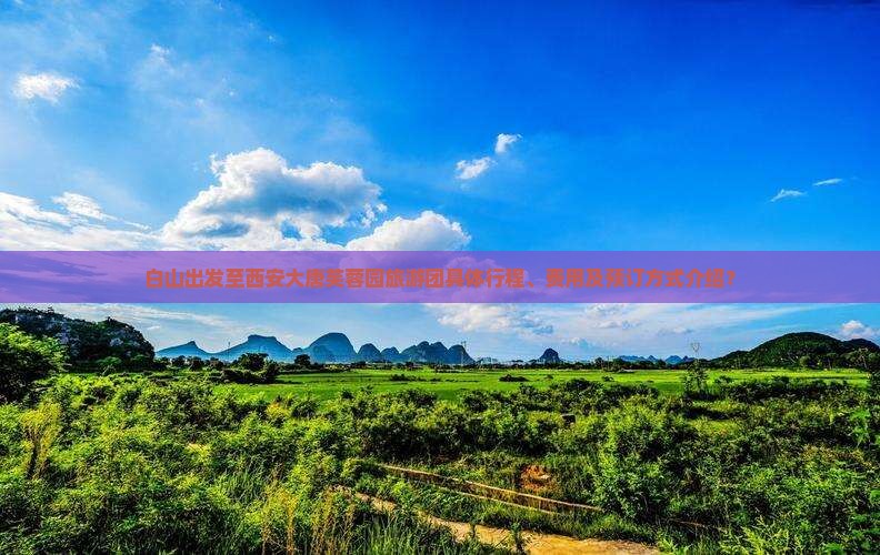 白山出发至西安大唐芙蓉园旅游团具体行程、费用及预订方式介绍？