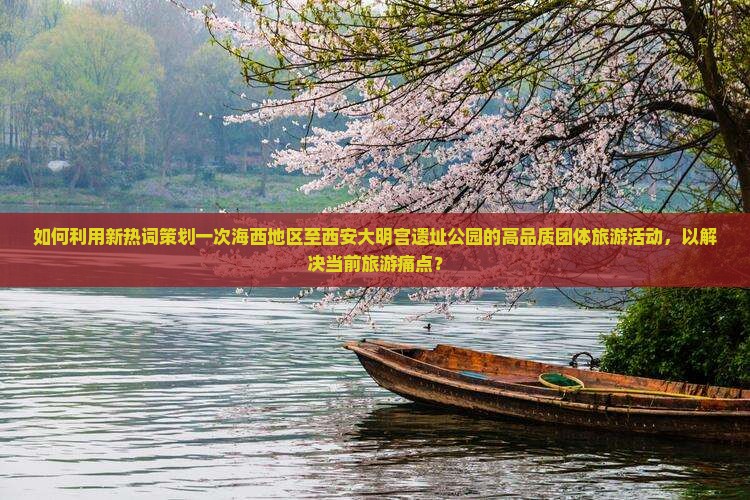 如何利用新热词策划一次海西地区至西安大明宫遗址公园的高品质团体旅游活动，以解决当前旅游痛点？