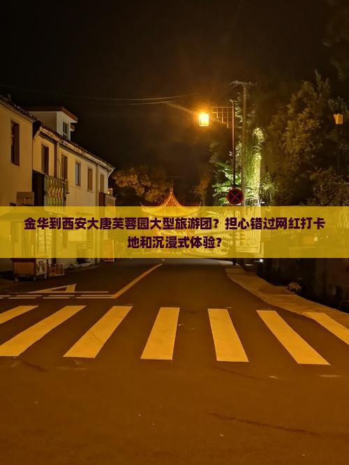金华到西安大唐芙蓉园大型旅游团？担心错过网红打卡地和沉浸式体验？