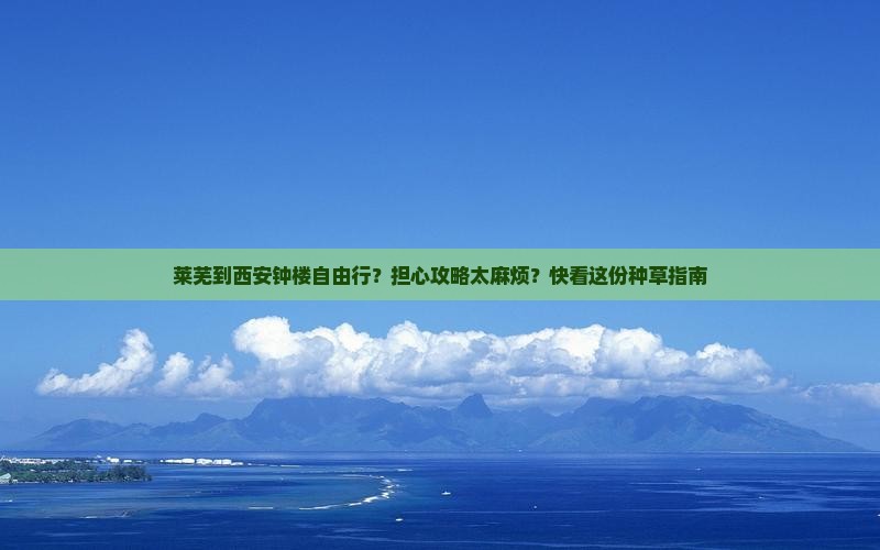 莱芜到西安钟楼自由行？担心攻略太麻烦？快看这份种草指南