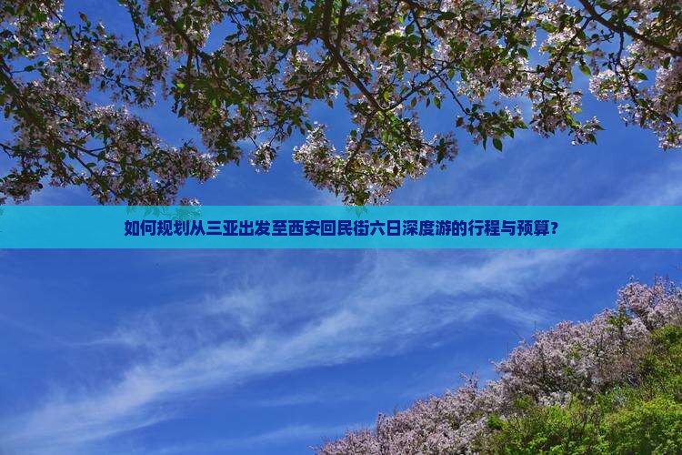 如何规划从三亚出发至西安回民街六日深度游的行程与预算？