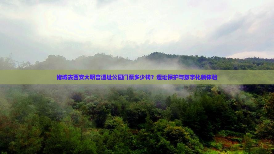 诸城去西安大明宫遗址公园门票多少钱？遗址保护与数字化新体验