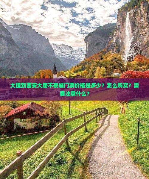 大理到西安大唐不夜城门票价格是多少？怎么购买？需要注意什么？