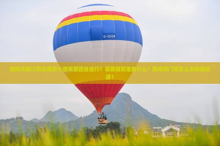 如何从阳江前往西安大唐芙蓉园自由行？需要提前准备什么？路线和门票怎么安排最合适？