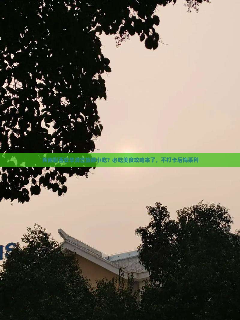 黄南到西安华清宫旅游小吃？必吃美食攻略来了，不打卡后悔系列