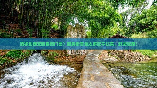 清徐到西安回民街门票？回民街美食太多吃不过来，赶紧收藏！