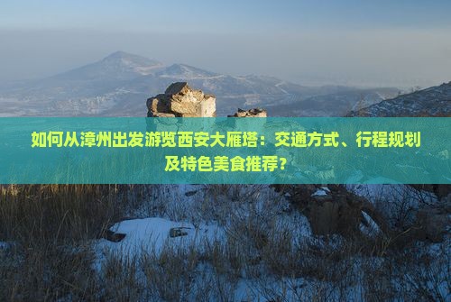 如何从漳州出发游览西安大雁塔：交通方式、行程规划及特色美食推荐？