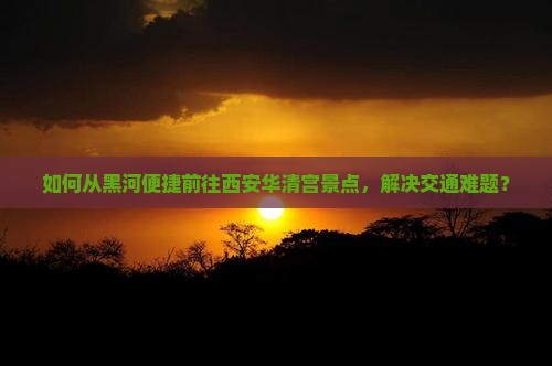 如何从黑河便捷前往西安华清宫景点，解决交通难题？