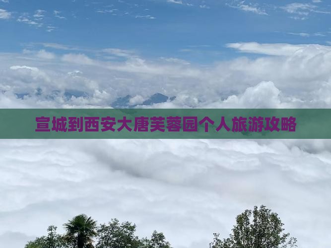 宣城到西安大唐芙蓉园个人旅游攻略