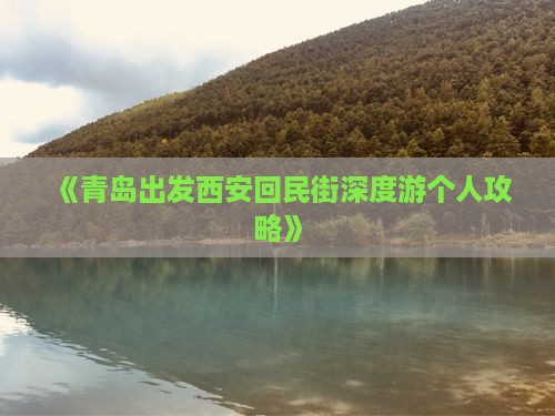 《青岛出发西安回民街深度游个人攻略》