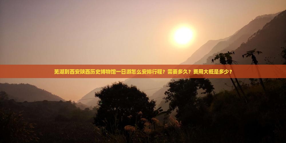 芜湖到西安陕西历史博物馆一日游怎么安排行程？需要多久？费用大概是多少？