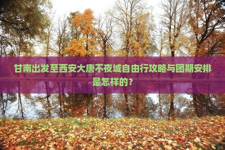甘南出发至西安大唐不夜城自由行攻略与团期安排是怎样的？