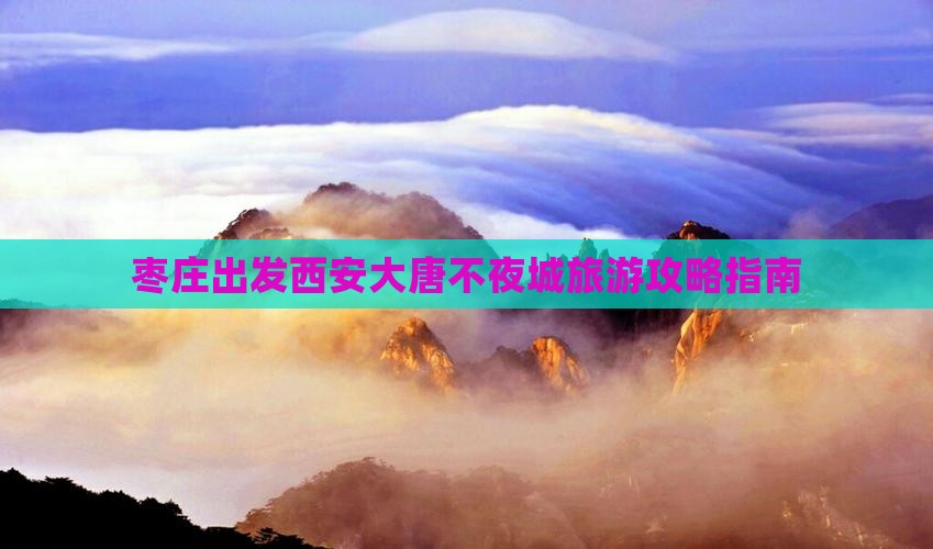 枣庄出发西安大唐不夜城旅游攻略指南