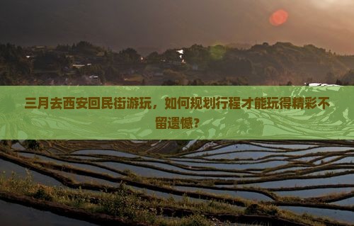 三月去西安回民街游玩，如何规划行程才能玩得精彩不留遗憾？
