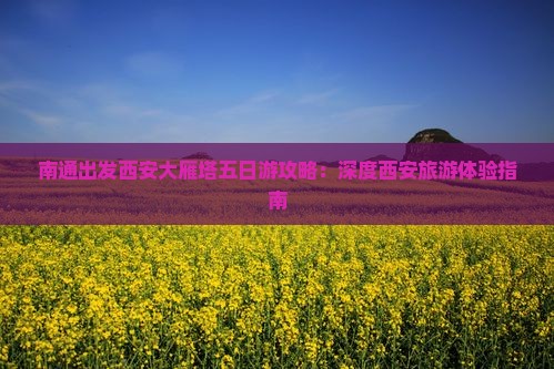 南通出发西安大雁塔五日游攻略：深度西安旅游体验指南