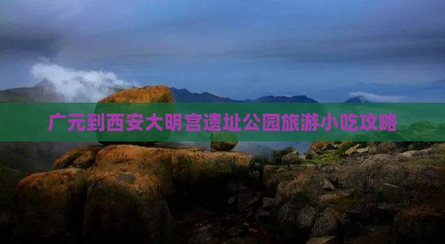 广元到西安大明宫国家遗址公园旅游小吃