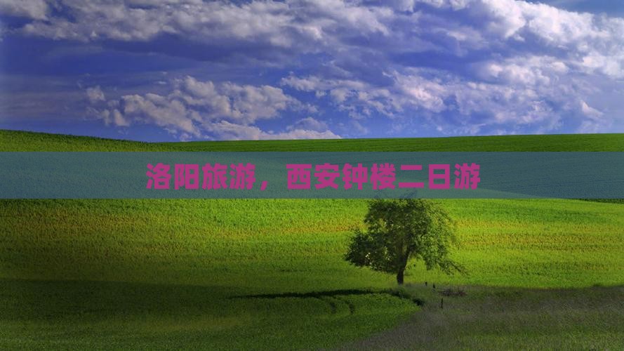 洛阳到西安钟楼二日游