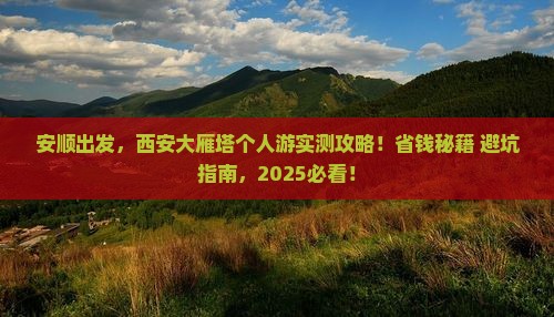 安顺到西安大雁塔个人游