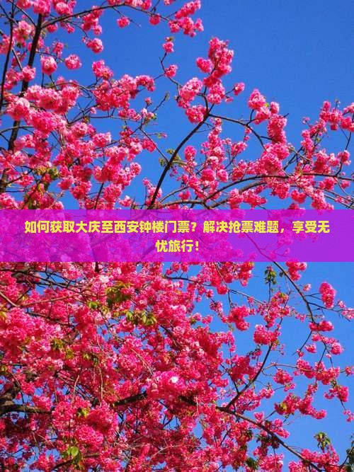 如何获取大庆至西安钟楼门票？解决抢票难题，享受无忧旅行！