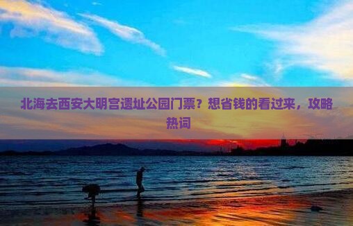 北海去西安大明宫遗址公园门票？想省钱的看过来，攻略+热词