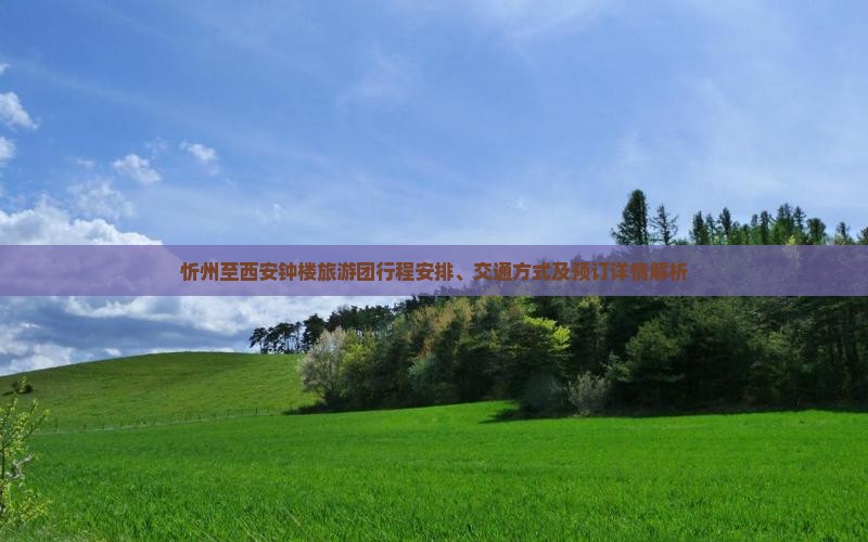 忻州至西安钟楼旅游团行程安排、交通方式及预订详情解析