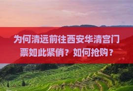 为何清远前往西安华清宫门票如此紧俏？如何抢购？