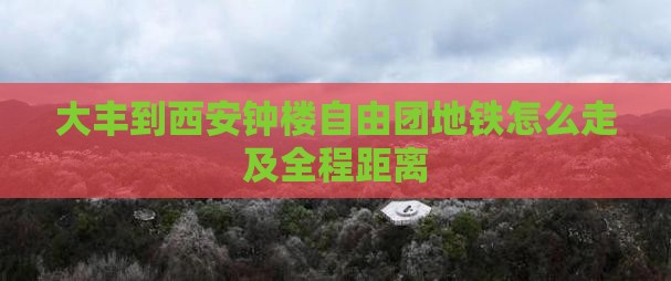 大丰到西安钟楼自由团地铁怎么走及全程距离