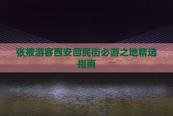 张掖游客西安回民街必游之地精选指南