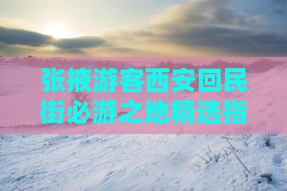 张掖游客西安回民街必游之地精选指南