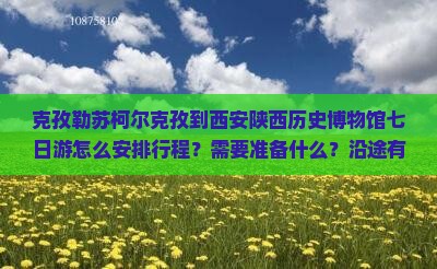 克孜勒苏柯尔克孜到西安陕西历史博物馆七日游怎么安排行程？需要准备什么？沿途有哪些必看景点？