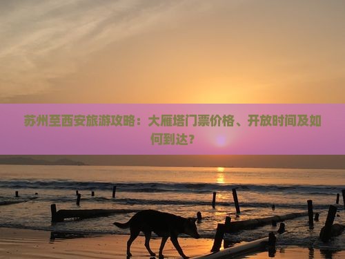 苏州至西安旅游攻略：大雁塔门票价格、开放时间及如何到达？