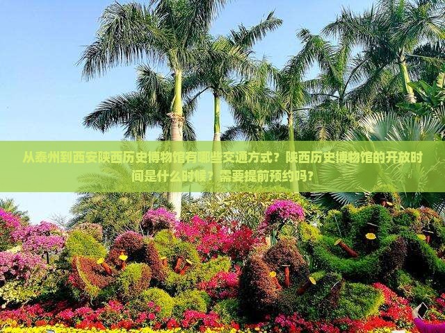 从泰州到西安陕西历史博物馆有哪些交通方式？陕西历史博物馆的开放时间是什么时候？需要提前预约吗？