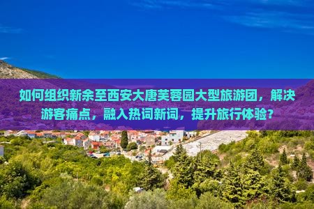 如何组织新余至西安大唐芙蓉园大型旅游团，解决游客痛点，融入热词新词，提升旅行体验？