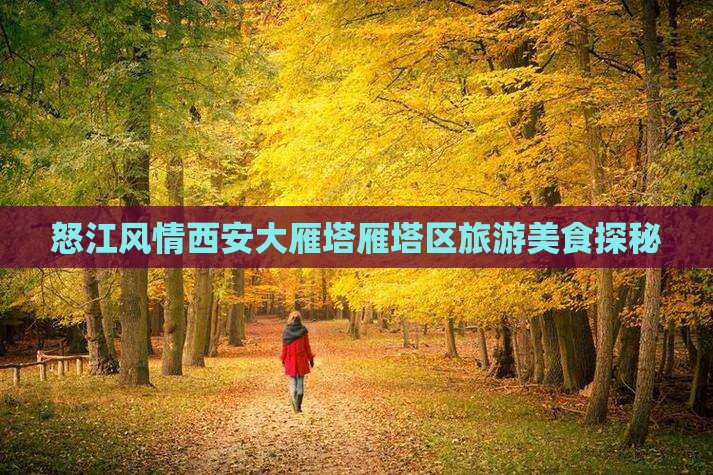 怒江风情西安大雁塔雁塔区旅游美食探秘