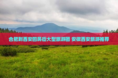 合肥到西安回民街大型旅游团 安徽西安旅游推荐