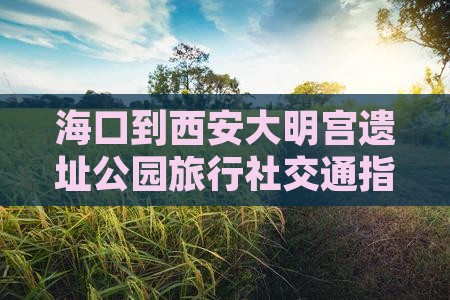 海口到西安大明宫遗址公园旅行社交通指南
