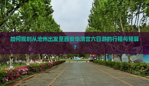 如何规划从沧州出发至西安华清宫六日游的行程与预算？