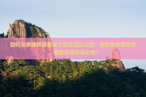 如何从赤峰畅游西安大明宫遗址公园：哪些痛点需警惕，哪些新词热词必知？