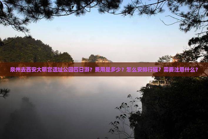 泉州去西安大明宫遗址公园四日游？费用是多少？怎么安排行程？需要注意什么？