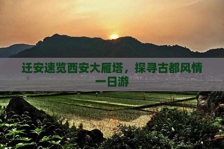迁安速览西安大雁塔，探寻古都风情一日游